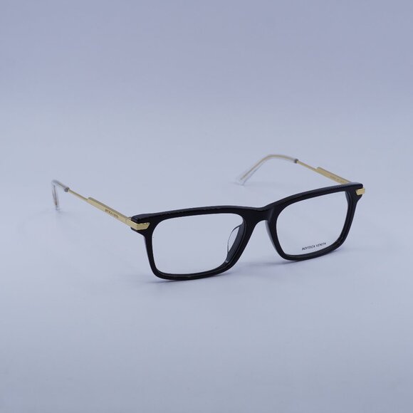 Bottega Veneta BV1040OA 001 Eyeglasses Black/Gold 54mm Rectangle Frame - Picture 1 of 10